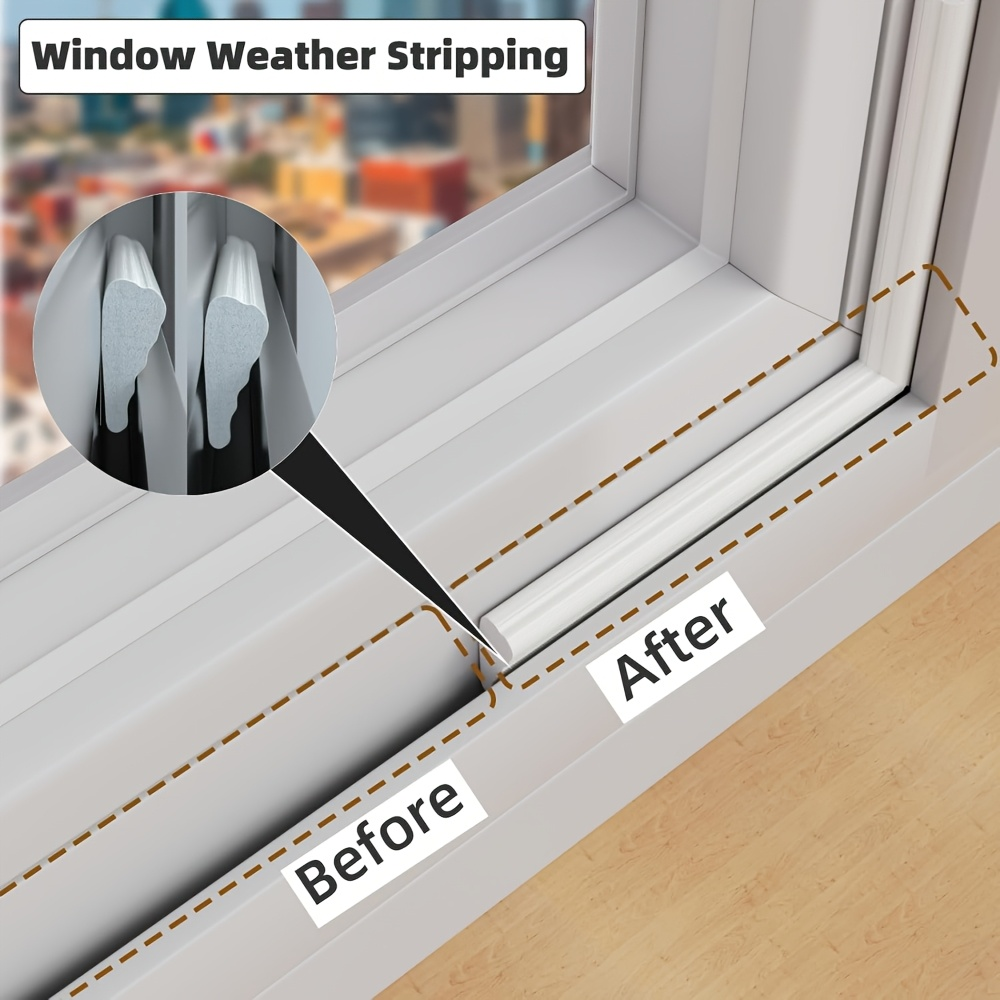 Window Lock Bar - 1 Roll - Upgraded Self-Adhesive Door