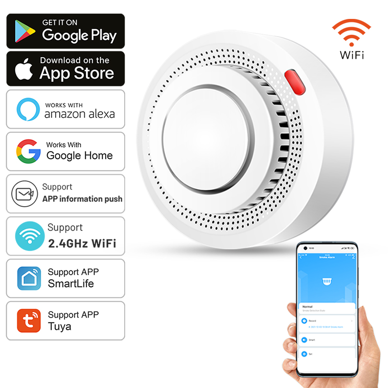 Tuya Smart WiFi Smoke Sensor F - Smoke Detector Interconnected บทวิจารณ์และราคา