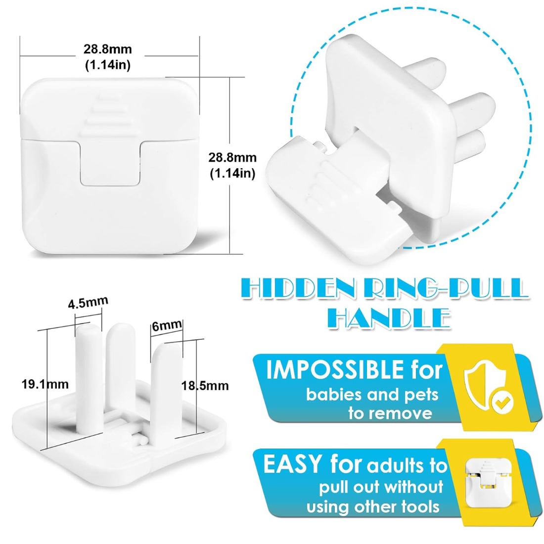 38 Pcs White Plastic Childproo - Outlet Cover Baby บทวิจารณ์และราคา