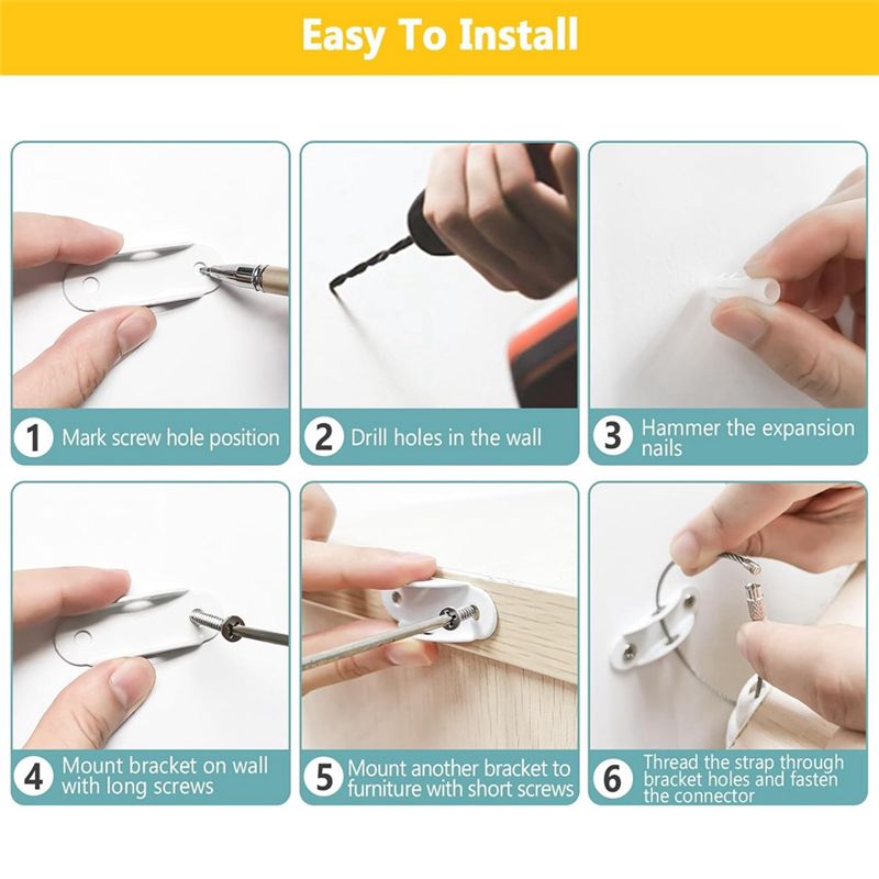 Anti Tip Furniture Anchors Ear - Earthquake Anchor Strap บทวิจารณ์และราคา
