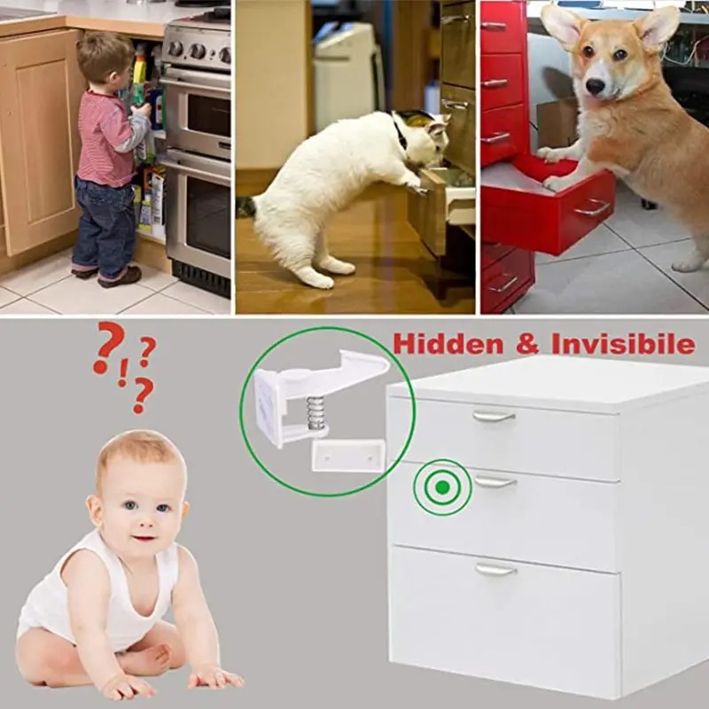 10pcs Baby Cabinet Locks Invis - Medicine Cabinet Lock บทวิจารณ์และราคา