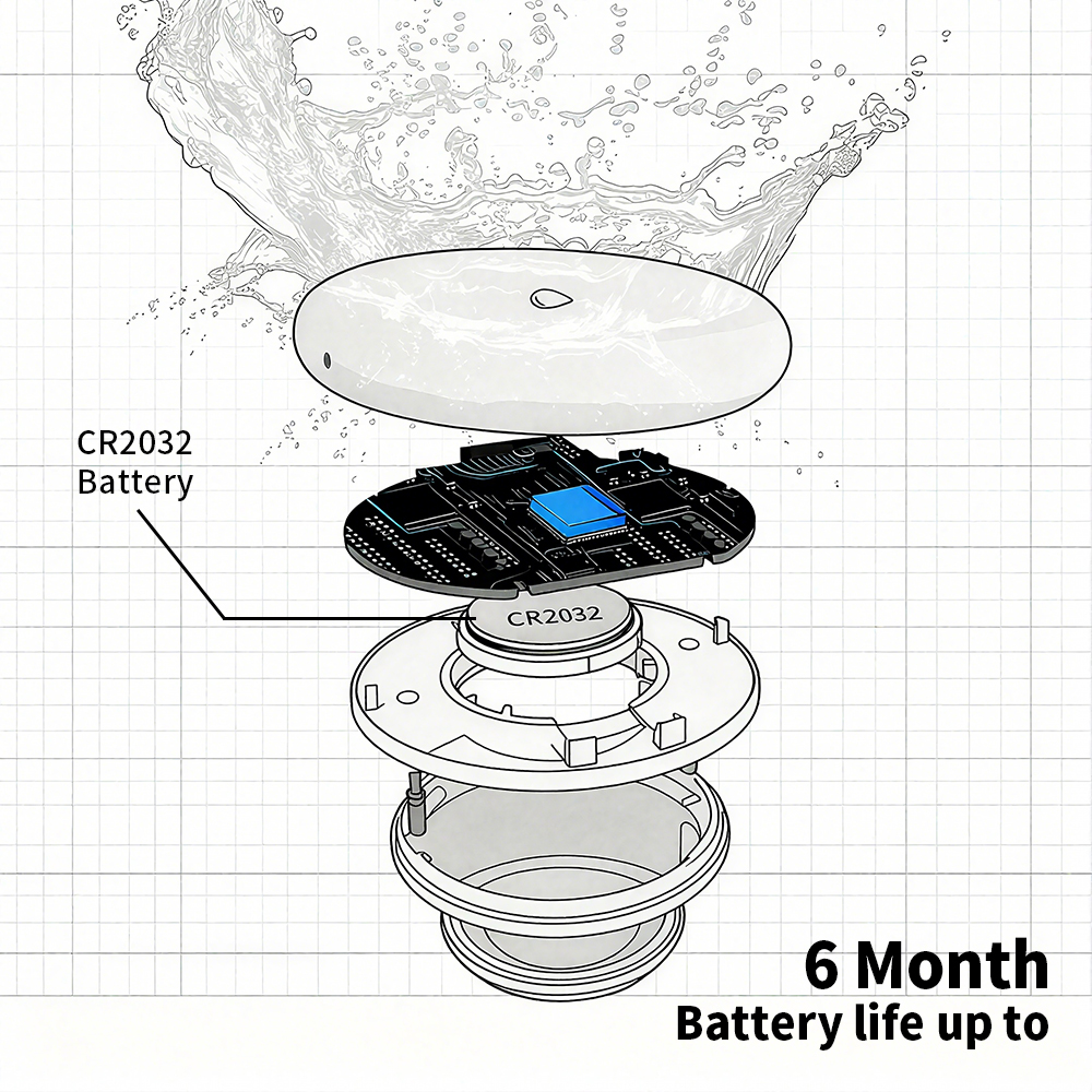 Zigbee Leakage Sensor LED Imme - Water Alarm Sensor บทวิจารณ์และราคา