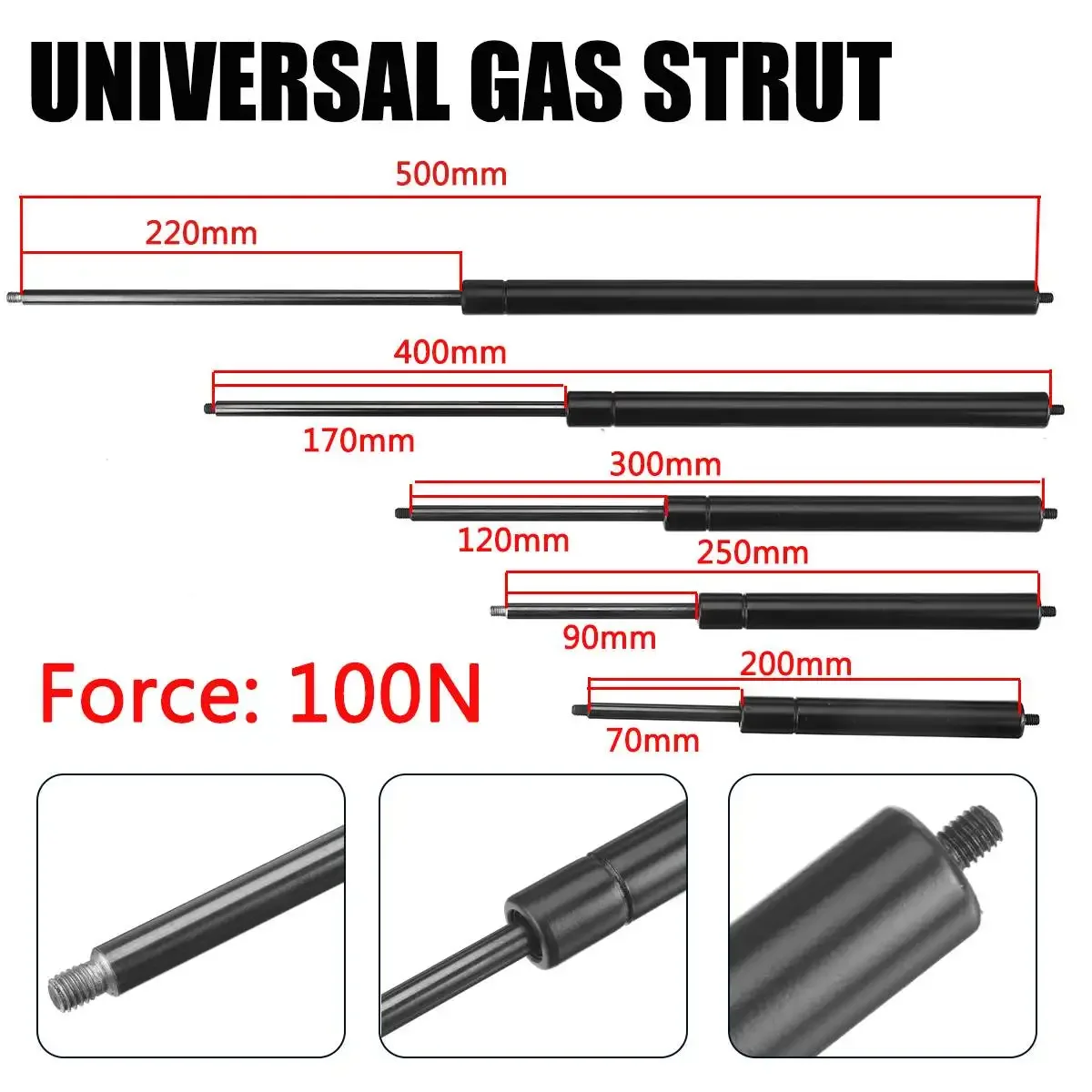 2pcs 200-500mm 100N 8mm Car Ga - Window Lock Bar บทวิจารณ์และราคา