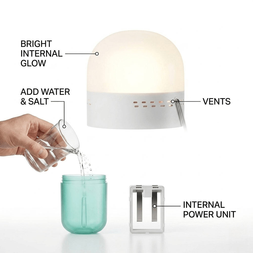 Portable Saline Lamp Compact 6 - Power Outage Light บทวิจารณ์และราคา