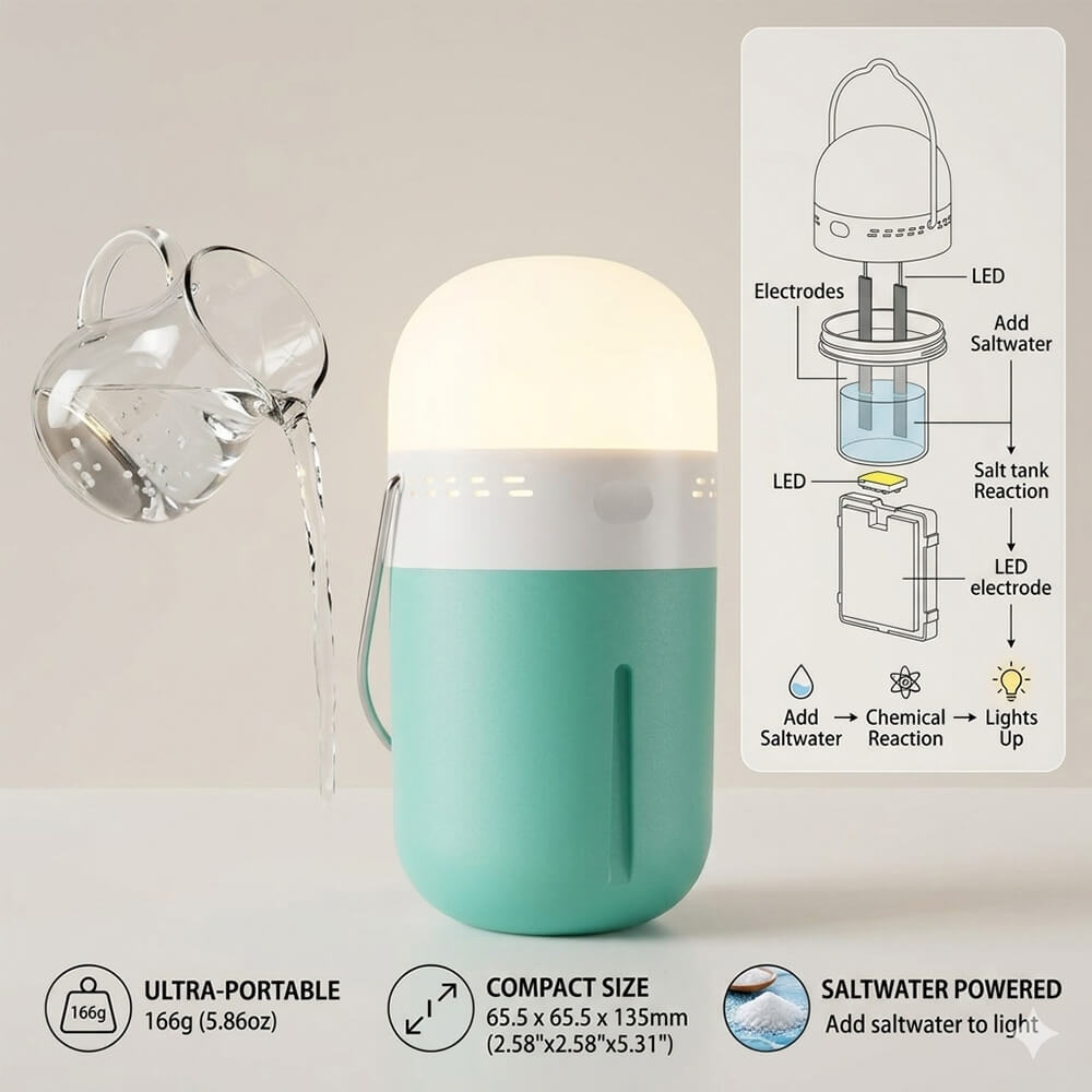 Portable Saline Lamp Compact 6 - Power Outage Light บทวิจารณ์และราคา