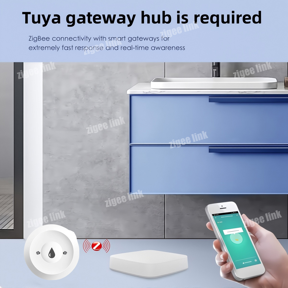 ZigBee 3.0 Water Sensor Smart  - Water Alarm Sensor บทวิจารณ์และราคา