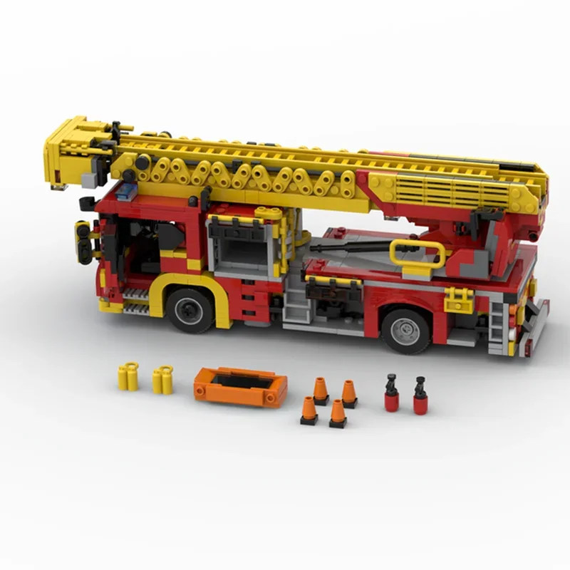 1079PCS MOC London Fire Brigad - Fire Escape Ladder บทวิจารณ์และราคา