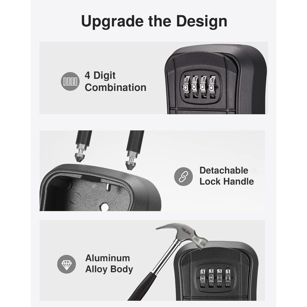 Key Lock Box, Portable Combina - Lockbox Key Secure บทวิจารณ์และราคา