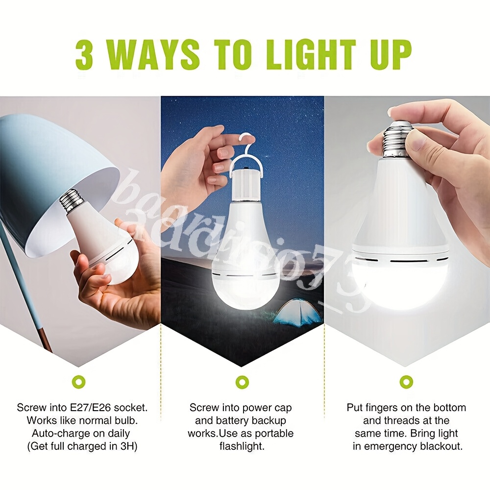Emergency Light Bulb for Power - Power Outage Light บทวิจารณ์และราคา