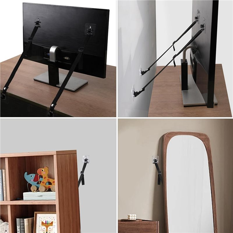 FULL-8 PCS TV Adjustable Safet - Earthquake Anchor Strap บทวิจารณ์และราคา