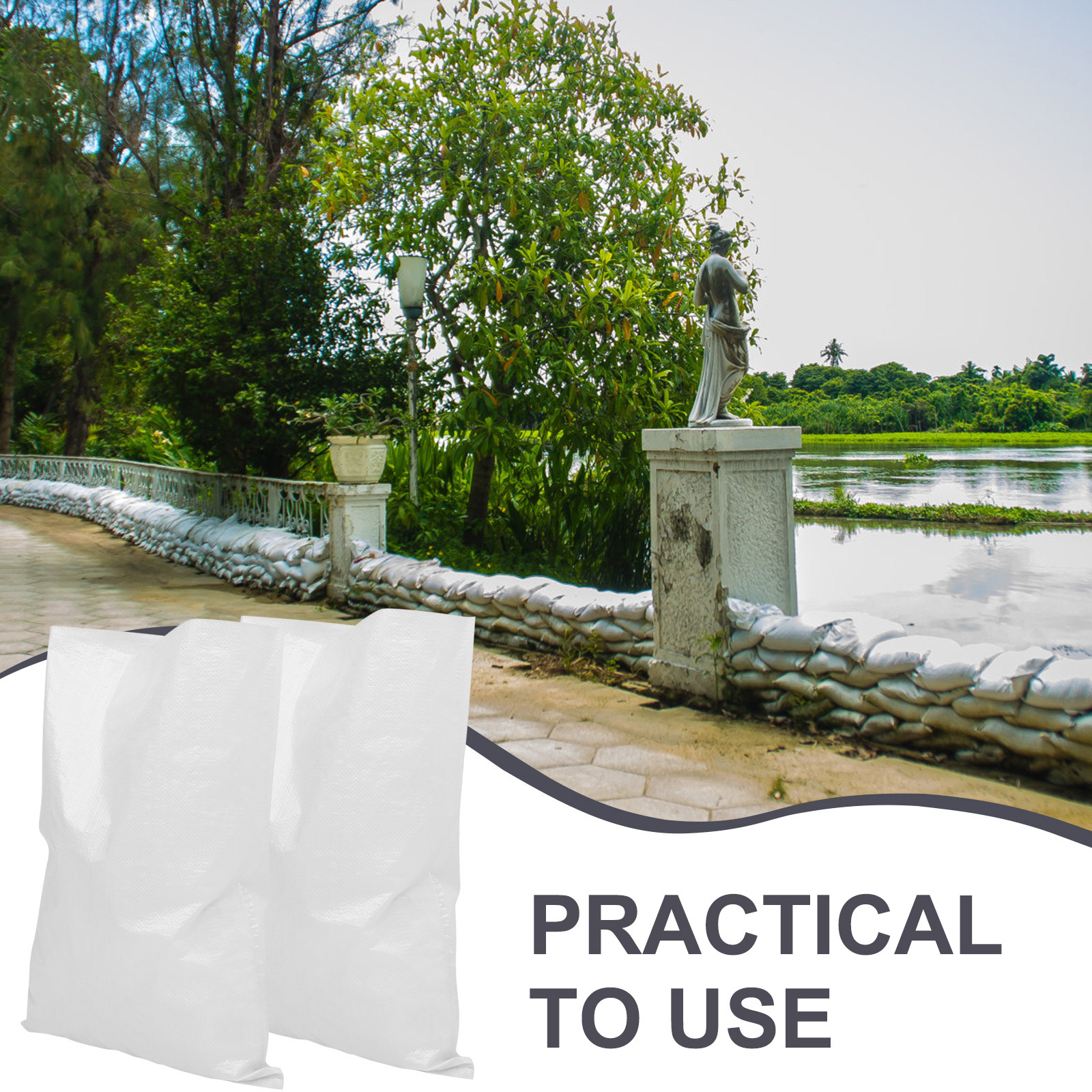 5Pcs Waterproof Woven Sandbags - Flood Barrier Bag บทวิจารณ์และราคา