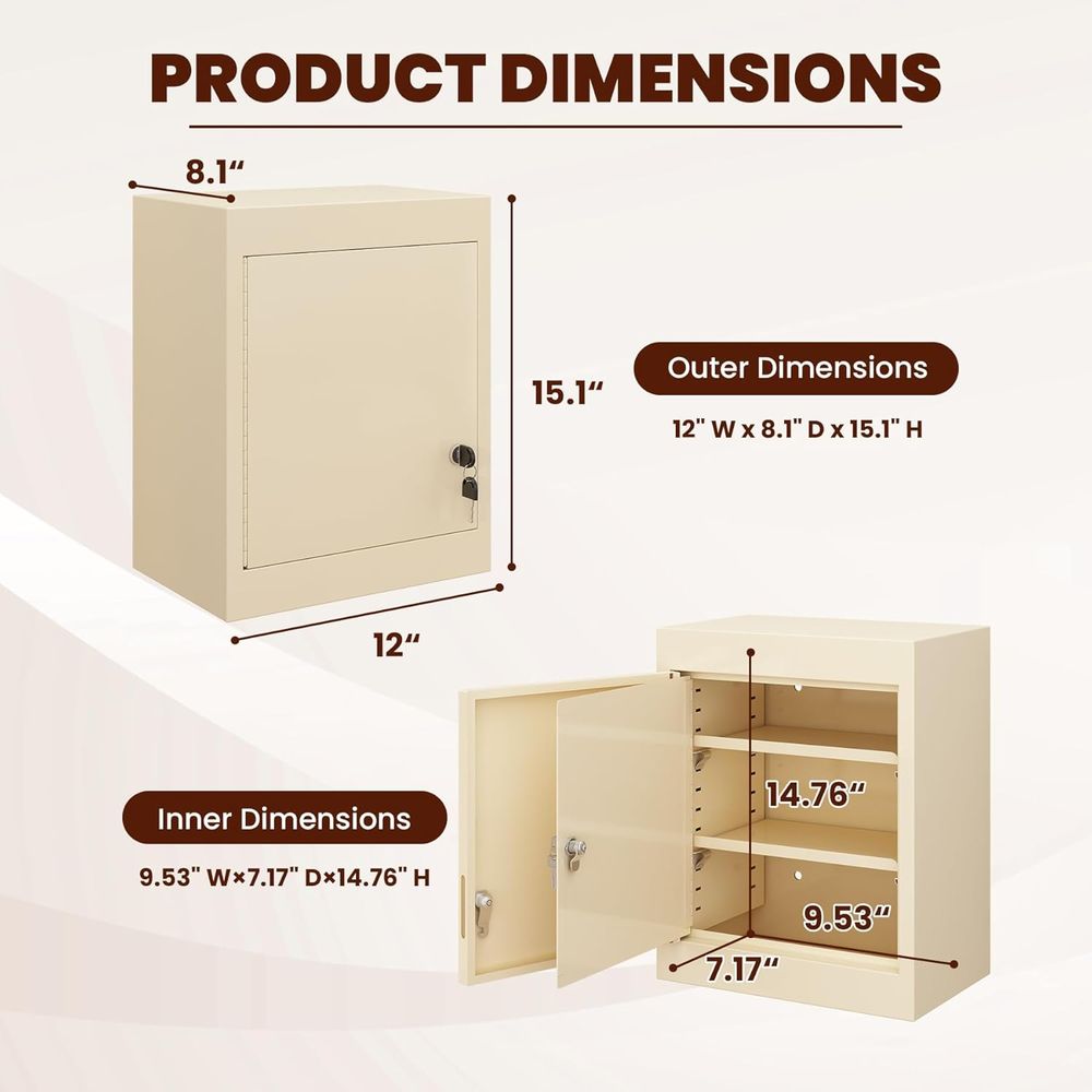 Double Door, Dual Key Lock Ste - Medicine Cabinet Lock บทวิจารณ์และราคา
