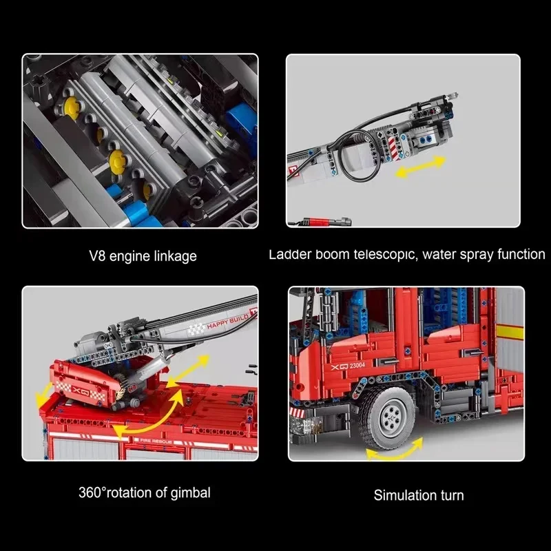 YC-23004 5133Pcs APP Car Model - Fire Escape Ladder บทวิจารณ์และราคา