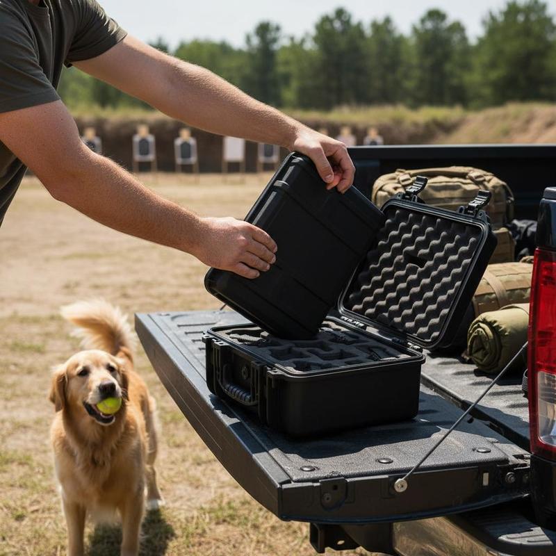 Gun Storage Box 15 x 12 x 10 I - Lockbox Key Secure บทวิจารณ์และราคา