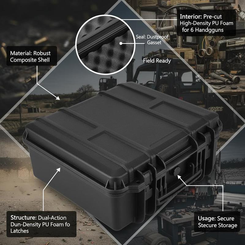 Gun Storage Box 15 x 12 x 10 I - Lockbox Key Secure บทวิจารณ์และราคา