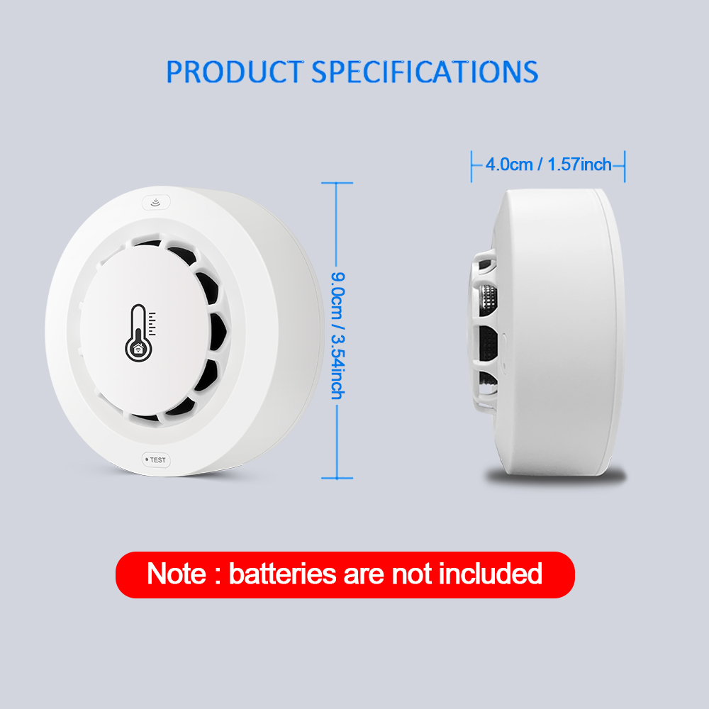 Tuya WiFi Smoke Alarm Temperat - Smoke Detector Interconnected บทวิจารณ์และราคา